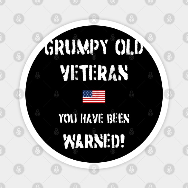 Grumpy Old Veteran (USA) Magnet by BearCaveDesigns